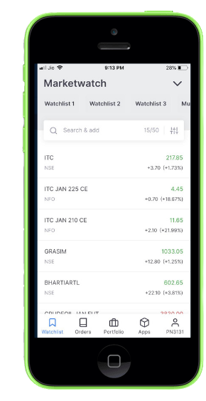 zerodha sliding image